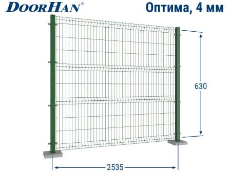 Купить 3D заборную секцию ДорХан 2535×630 мм в Краснодаре от 1058 руб.